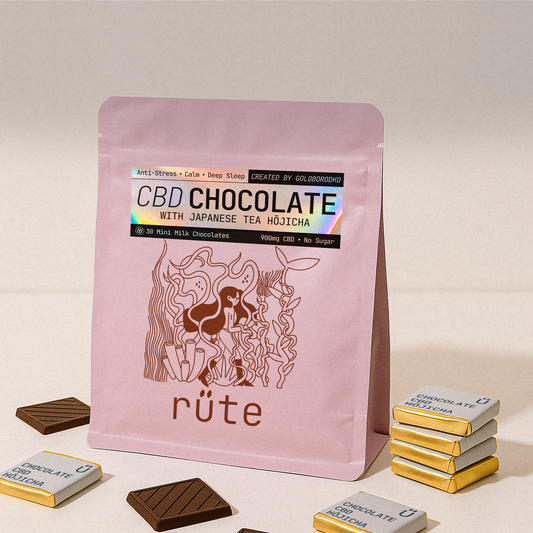 CBD CHOCOLATE WITH JAPANESE TEA HOJICHA