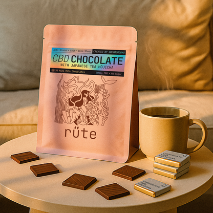 CBD CHOCOLATE WITH JAPANESE TEA HOJICHA
