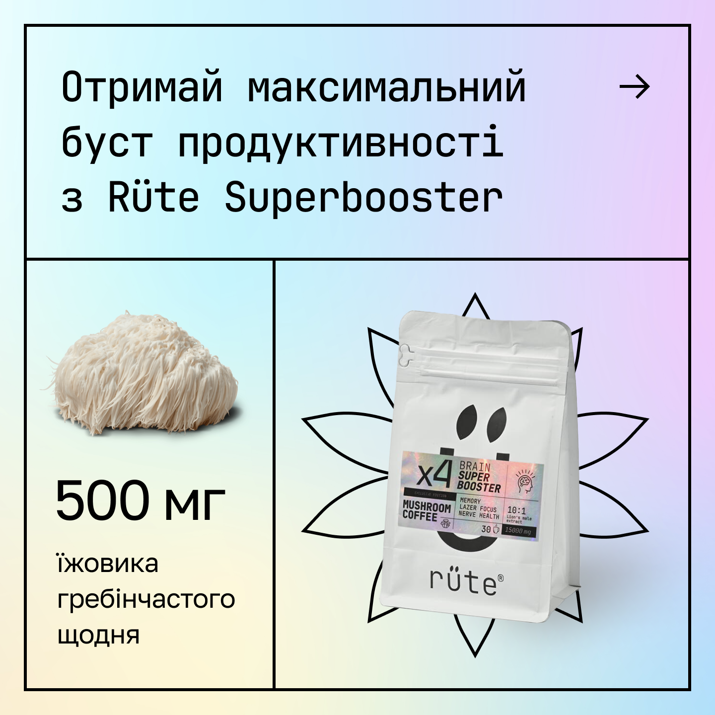 Mushroom Coffee Lion’s Mane Brain Superbooster